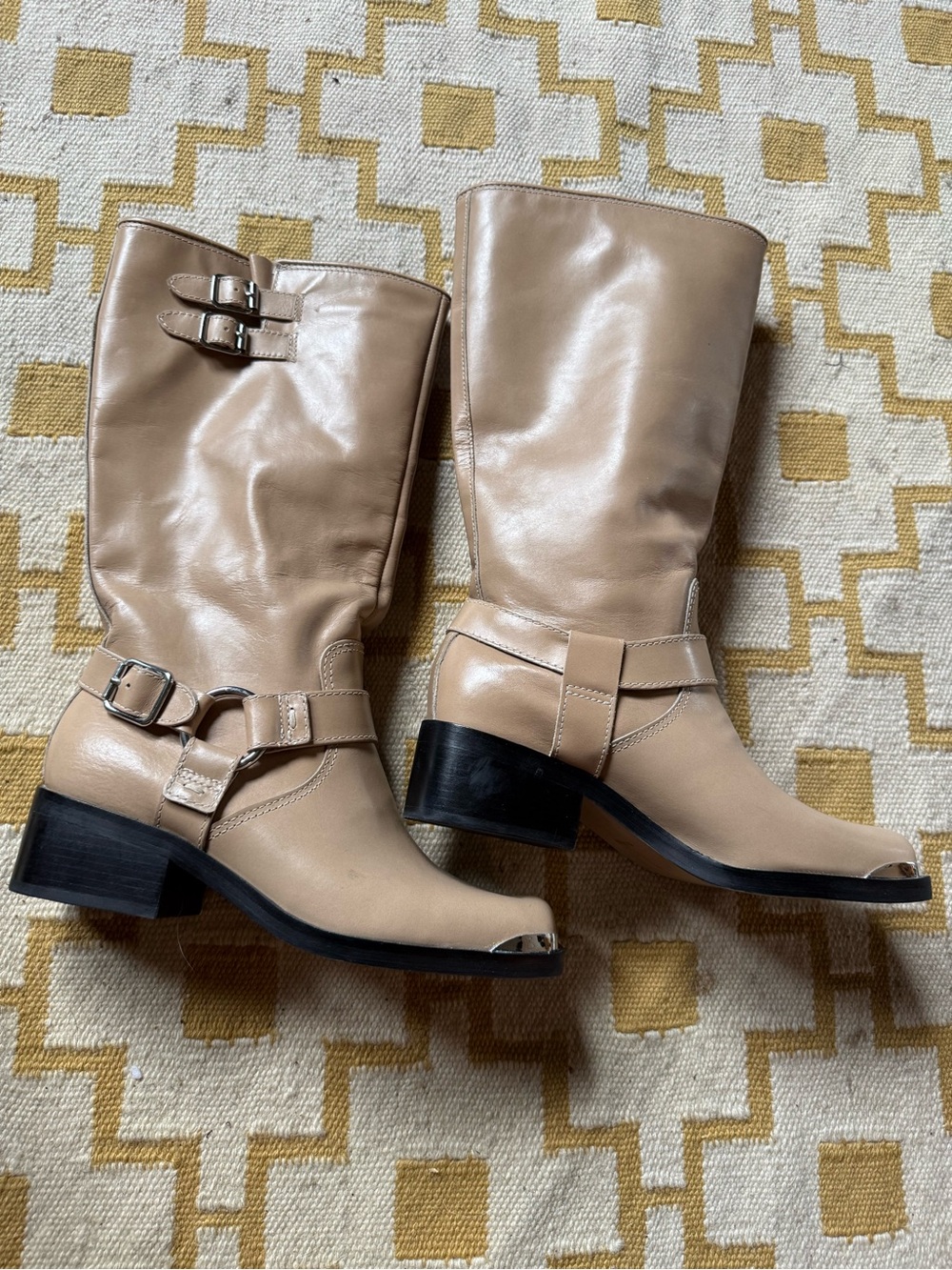 Women’s Dolce Vita Tan Leather Buckle Boots